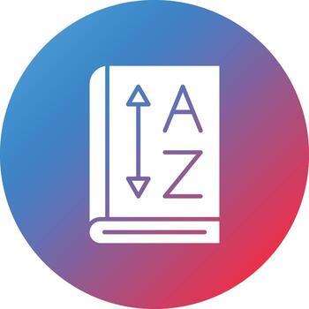 From A to Z Glyph Circle Gradient Background Icon vector