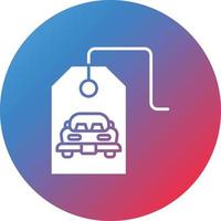Parking Tag Glyph Circle Gradient Background Icon vector