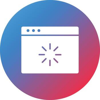 Web Loading Glyph Circle Gradient Background Icon vector