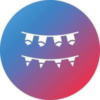 Bunting Glyph Circle Gradient Background Icon vector