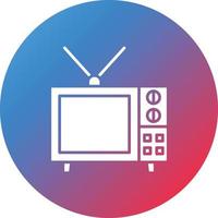 Television Glyph Circle Gradient Background Icon vector