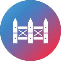 Fence Glyph Circle Gradient Background Icon vector