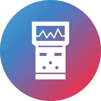 Analyzer Glyph Circle Gradient Background Icon vector
