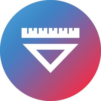 Ruler Glyph Circle Gradient Background Icon vector