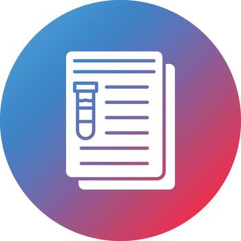 notas glifo círculo gradiente fondo icono vector