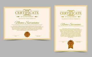 Certificate of achievement or diploma template vintage design