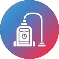 Vacuum Cleaner Glyph Circle Gradient Background Icon vector