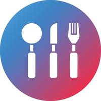 Cutlery Glyph Circle Gradient Background Icon vector