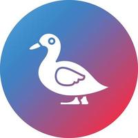 Duck Glyph Circle Gradient Background Icon vector