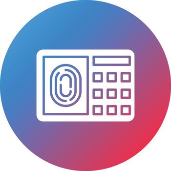Security System Glyph Circle Gradient Background Icon vector