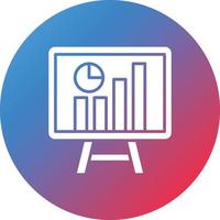 Statistics Glyph Circle Gradient Background Icon vector