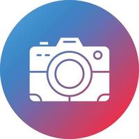 Camera Glyph Circle Gradient Background Icon vector