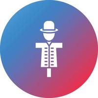 Scarecrow Glyph Circle Gradient Background Icon vector