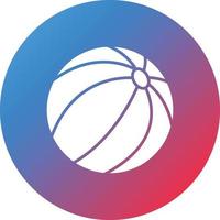 Beach Ball Glyph Circle Gradient Background Icon vector
