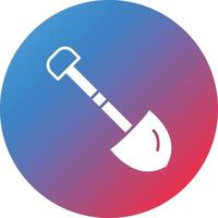 Shovel Glyph Circle Gradient Background Icon vector