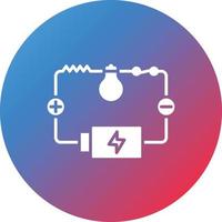 Circuit Glyph Circle Gradient Background Icon vector