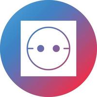 Socket Glyph Circle Gradient Background Icon vector