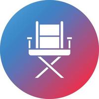 Director Chair Glyph Circle Gradient Background Icon