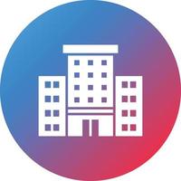 Office Building Glyph Circle Gradient Background Icon vector
