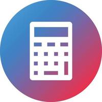 Calculator Glyph Circle Gradient Background Icon vector