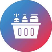 Groceries Glyph Circle Gradient Background Icon vector