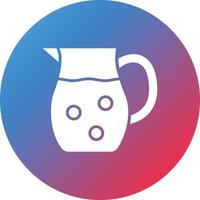 Pitcher Glyph Circle Gradient Background Icon vector