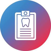 Dental Record Glyph Circle Gradient Background Icon vector