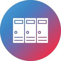 Locker Glyph Circle Gradient Background Icon vector