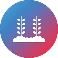 plantación de trigo glifo círculo gradiente icono de fondo vector