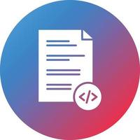 HTML File Glyph Circle Gradient Background Icon vector