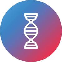 DNA Glyph Circle Gradient Background Icon vector
