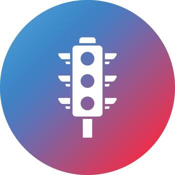 semáforo glifo círculo gradiente fondo icono vector