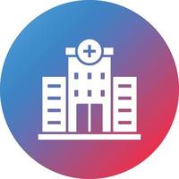 hospital glifo círculo gradiente icono de fondo vector