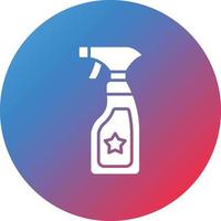 Cleaning Spray Glyph Circle Gradient Background Icon vector