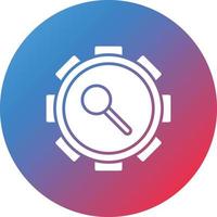 Tambourine Glyph Circle Gradient Background Icon vector