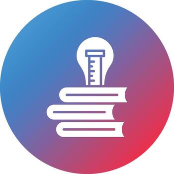 icono de fondo degradado de círculo de glifo de conocimiento vector