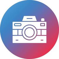 Camera Glyph Circle Gradient Background Icon vector