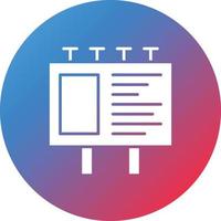 Billboard Glyph Circle Gradient Background Icon vector