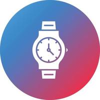 Wristwatch Glyph Circle Gradient Background Icon vector