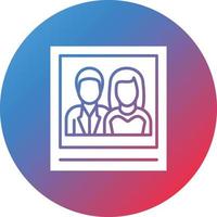 Wedding Photos Glyph Circle Gradient Background Icon vector