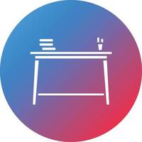 School Desk Glyph Circle Gradient Background Icon vector