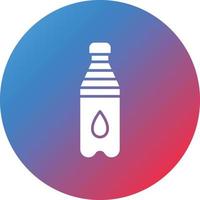 Water Bottle Glyph Circle Gradient Background Icon vector