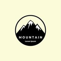 Mountain badge logo vintage illustration design vector