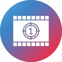 Cinema Countdown Glyph Circle Gradient Background Icon vector