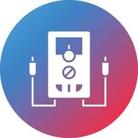 Multimeter Glyph Circle Gradient Background Icon vector