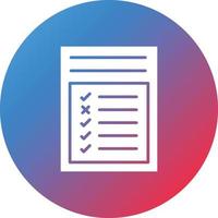 Report Card Glyph Circle Gradient Background Icon vector