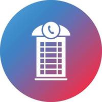 Phone Booth Glyph Circle Gradient Background Icon vector