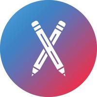 Pencils Glyph Circle Gradient Background Icon vector