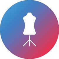 Mannequin Glyph Circle Gradient Background Icon vector