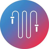 Skipping Rope Glyph Circle Gradient Background Icon vector